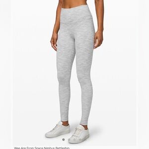Lululemon Wunder Under High Rise Space Nimbus Leggings